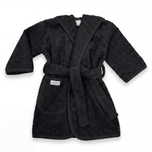 Bademantel Uni Line, Schwarz 0-12 Monate