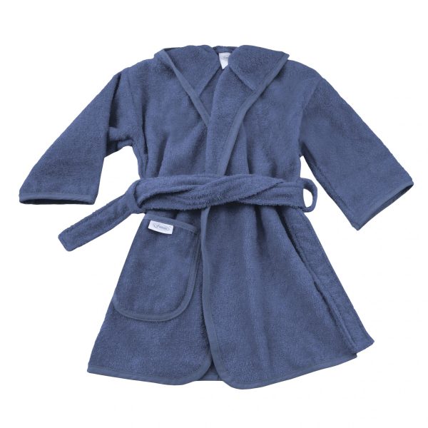 Badjas Uni Line, Silk blue 2-4jr