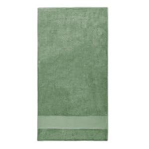 Sauna / Strandlaken met brede band 17cm stone green