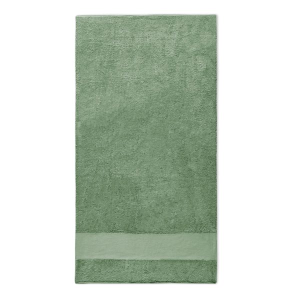 Sauna / Strandlaken met brede band 17cm stone green