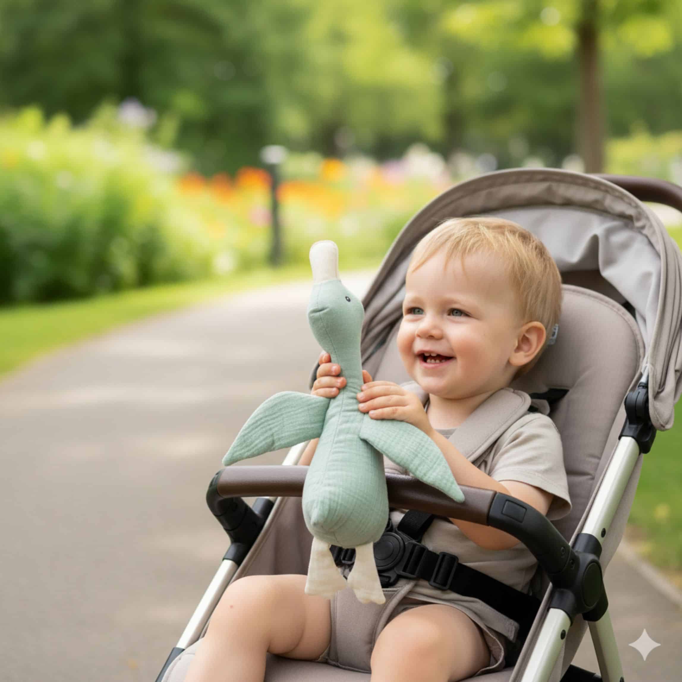 Knuffel Eend, Stone green - Afbeelding 2