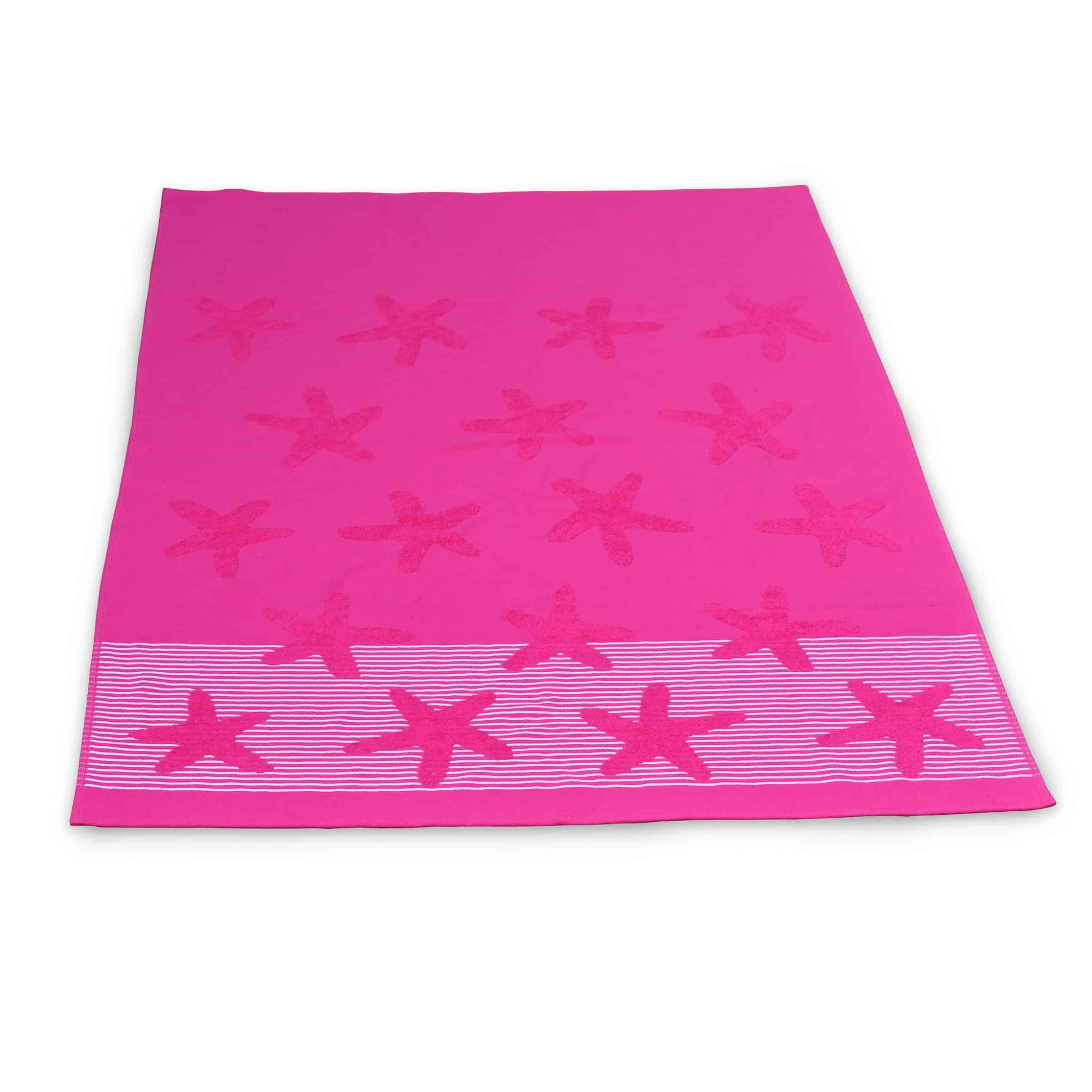 Strandlaken Zeester fuchsia 70 x 140cm