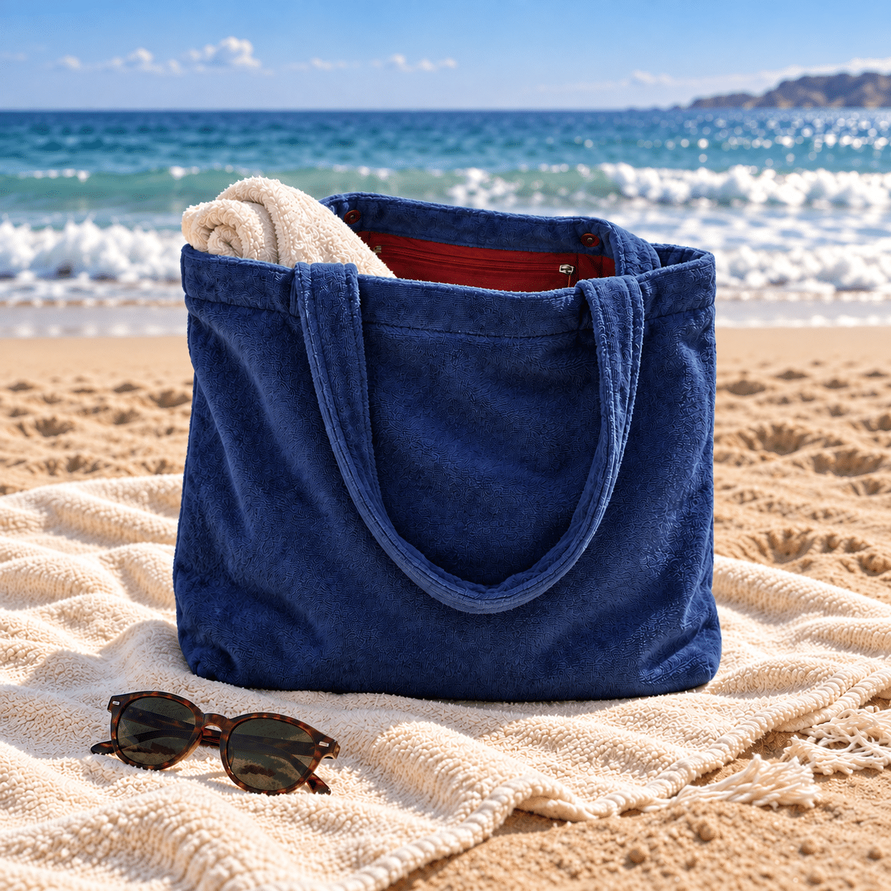 Mombag Velours Navy - Afbeelding 5